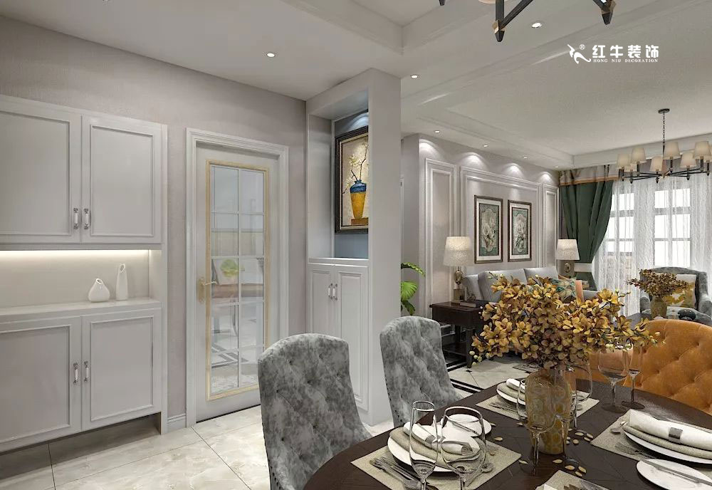 南京万科光明城市115㎡简美风格--适合三代人的家居环境07玄关设计+logo